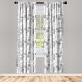 thumbnail image 2 of Ambesonne Fruits 4-Panel Curtains, Modern Look Fresh Fruit Art, 56"x95", Pale Taupe Pale Grey, 2 of 4