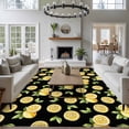 thumbnail image 3 of 6'x9' Area Rugs, Summer Lemon Indoor Outdoor Area Rug for Living Room Bedroom, Country Fruit Leaf Black Watercolor Washable Bathroom Rugs Kitchen Floor Carpet Mats Home Decor Aesthetic, 3 of 8