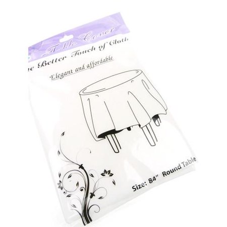 

Paper Thin-Cloth Table Covers Round 84-inch White