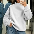 thumbnail image 2 of Women's Color Block Mock Neck Sweatshirt with Raglan Sleeves and Ribbed Cuffs Casual Top, M-2XL, 2 of 9