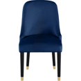 thumbnail image 3 of Best Master Serenity Velvet Navy Side Chairs (Set of 2), 3 of 3