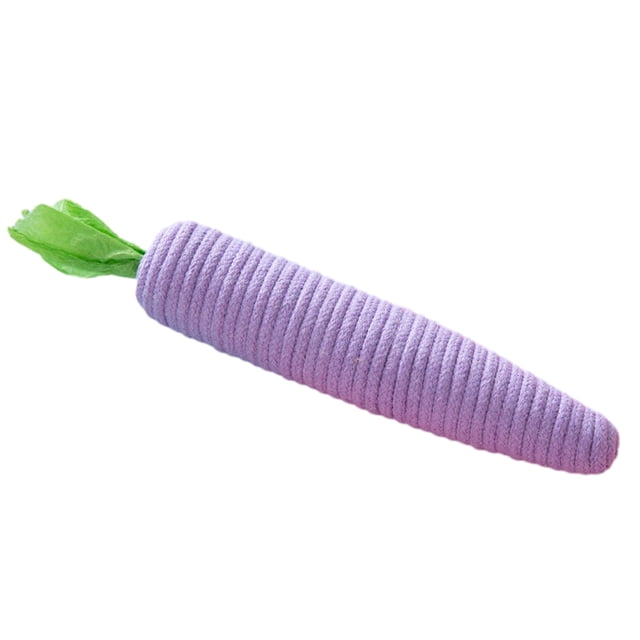 Rope Carrot Cat Toy Interactive Cat Chew Toy Carrot Shape Cat Rope Toy Kitten Teething Toy for Indoor Cats Biting Chewing Keeping Teeth Clean