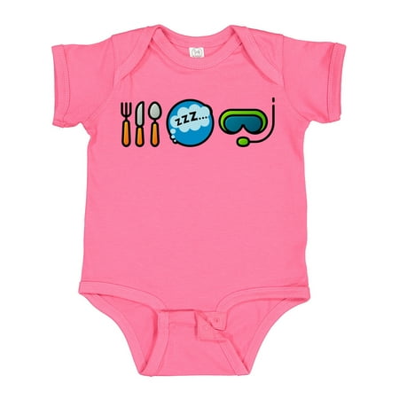 

Inktastic Diving Eat Sleep Scuba Mask Gift Baby Boy or Baby Girl Bodysuit