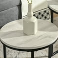 thumbnail image 4 of HOMCOM Nesting Tables Set of 3, Round Coffee Table, Stacking Side Tables, 4 of 9