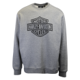 thumbnail image 1 of Harley-Davidson Men's Heather Grey Official Logo L/S Pullover Sweater (S01), 1 of 7