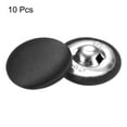 thumbnail image 3 of 10pcs 40L Fabric Cloth Covered Button 25mm Round Metal Shank Sewing Buttons for Suits Blouses Sweaters, Charcoal Gray, 3 of 5