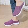 thumbnail image 5 of Purple Ladies Versatile Fashionable Plus-Size Shallow-Cut Breathable Wedge Heel Shoes Casual Spring Summer Mesh Sneakers, 5 of 9