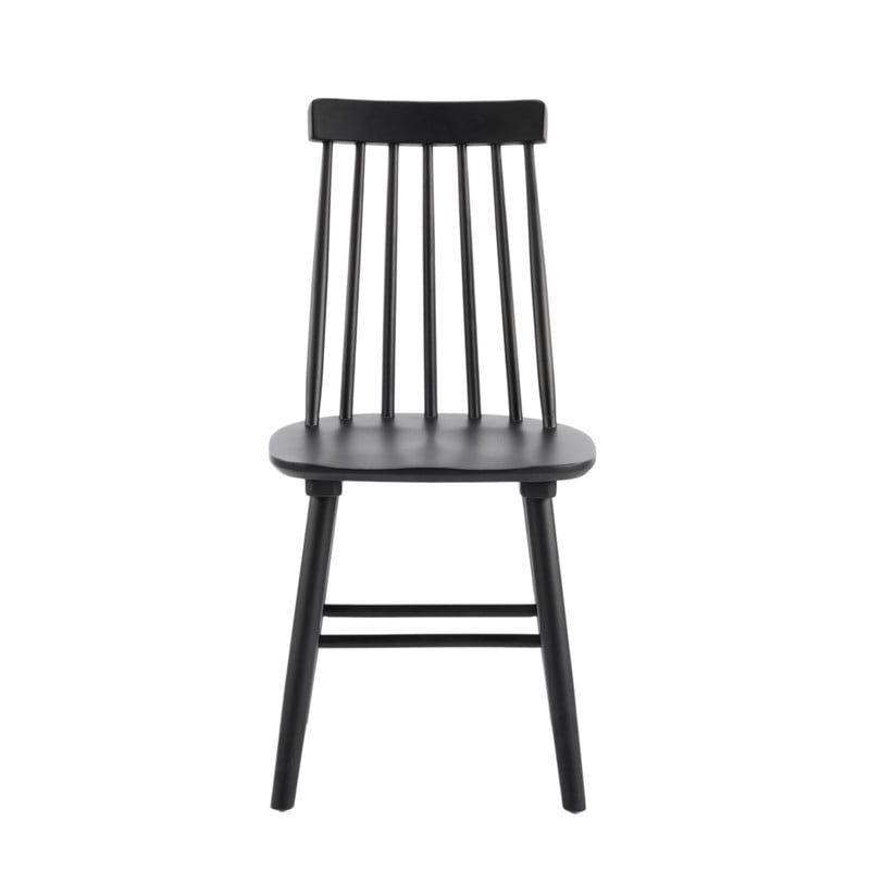 2-Pack Wooden Dining Chairs, Solid Wood Spindle Back Side Chair Set of 2, Mid-Century Modern Armless Kitchen Chairs for Dining Living Room