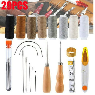 Swift Sewing Awl Leather Canvas Repair Stitcher Kit with 4 Needles and 180  yards Thread 