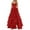 Red, variant on Jamsmile Women Dress Summer Strapless Corset Chiffon Ruffles Hem Long A Line Tiered Evening High Split Party Long Sundress