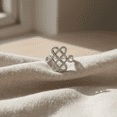 thumbnail image 2 of Sterling Silver Cz Love Knot Ring for Women and Teens - Size 9, 2 of 6