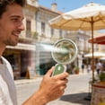 thumbnail image 6 of Handheld Portable Mini Fan with 400mAh Battery, USB Rechargeable Personal Cooling Fan for Outdoor Travel, 3 Speed Settings with Desk Base, Green, 6 of 6