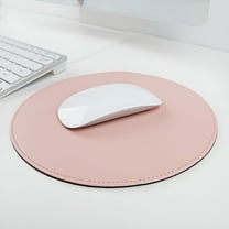 LAMIRO Pink Round Mouse Pad for Gaming Break Resistance Simple Design 8.78.70.2in