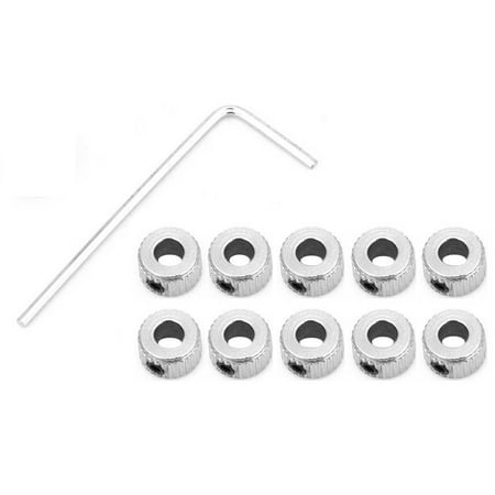 

clearance 10 Pcs Shaft Collar Electroplate Ferronickel Shaft Lock Collar Ring5.1mm