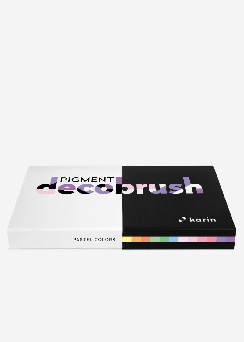 Karin Markers Pigment Decobrush,Pastel Colors Collection 12 Colors