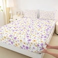 thumbnail image 3 of Homewish Cartoon Flowers Boy Girl Full Size Sheets 4-Piece,Spring Garden Floral Breathable Bed Sheets,Vintage Aesthetic Lightweight Sheet Sets,Ultra Soft Home Decor, 3 of 7