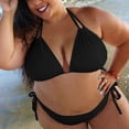 thumbnail image 1 of Plus Size Ladies Padded Halterneck Bikini Set Beach Swimwear Bathing Suit Summer, 1 of 3