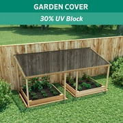 Coolaroo 30% UV Sun Block Shade Fabric Roll for Gardening, 6' x 15'; Black