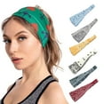 thumbnail image 3 of Wrea Women Yoga Headbands Printing Cross Non-slip Multipurpose Hair Accessories Knot Adjustable Hairbands Fitness Bandage Headscarf, 3 of 4
