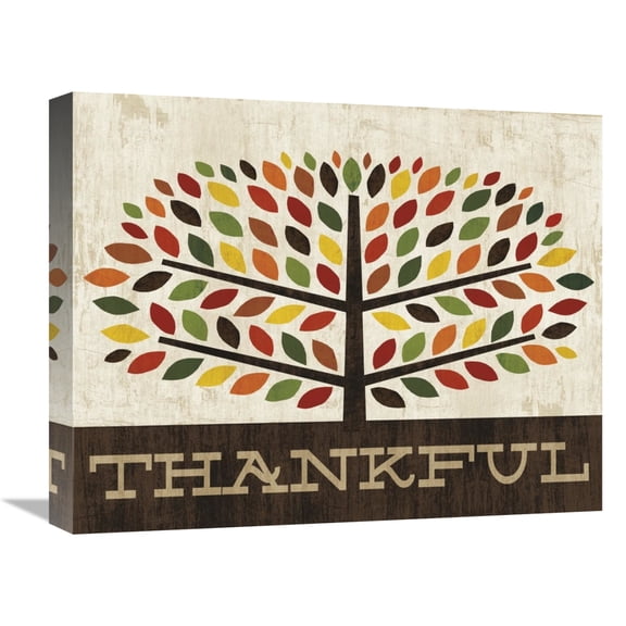 Global Gallery's 'Family Tree - Thankful' By Michael Mullan Stretched Canvas Wall Art