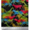 thumbnail image 1 of Soimoi Black Cotton Poplin Fabric Giraffe,Leopard & Horse Animal Printed Craft Fabric by The Yard 42 Inch Wide, 1 of 1