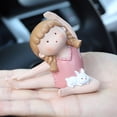 thumbnail image 3 of Clearance!Cartoon Cute Girl Ornament Gift for Children Friends for Home Desk Car Yoga Bunny Ornament Car Center Console Ornament, 3 of 7
