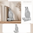 thumbnail image 2 of Resin Hippo Bookends Set, Yoga Hippo Statue Book Holder for Shelves, Creative Minimalist Desk Decor for Home Office, Zen Style Tabletop Ornament, 2 of 4