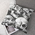 thumbnail image 7 of nygtbtfer  Throw Pillow Covers Polyester Pillow Case,Fashionable Decorative Square Pillowcases Covers for Couch Sofa Bed,Living Room Sofa,Farmhouse,,Black and White Skull White, 7 of 7