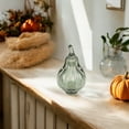 thumbnail image 5 of Glass Pumpkin Tabletop Decor, Green, 6.2", Fall by Way To Celebrate, 5 of 6