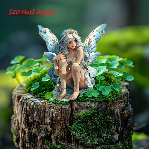 Estaca de jardín del Ángel Celestial - Decoración de jardín plana 2D con alas para decoración exterior de patios y escenas de patio
