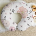thumbnail image 4 of Sweet Jojo Designs Watercolor Floral Pink and Grey Girl 2 Pack Muslin 100% Cotton Nursing Pillow Covers, 4 of 6