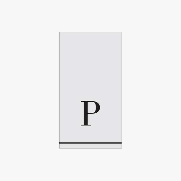 P - Bodoni Script Single Initial Paper Guest Towel Napkins