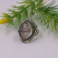 thumbnail image 2 of Fine Silver Rose Quartz Ring for Women Handmade in Jaipur, 2 of 4
