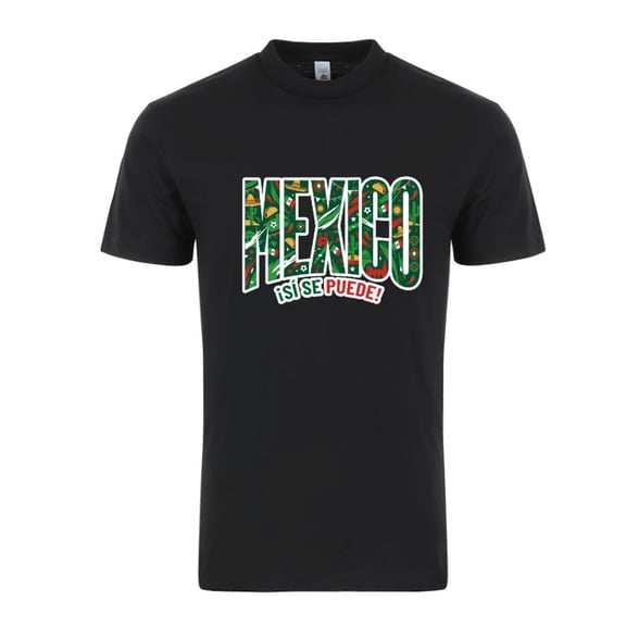 Mexico Soccer T-Shirt 2026 – Unisex Adult Football Fan Tee, World Tournament Supporter Shirt - Black - S
