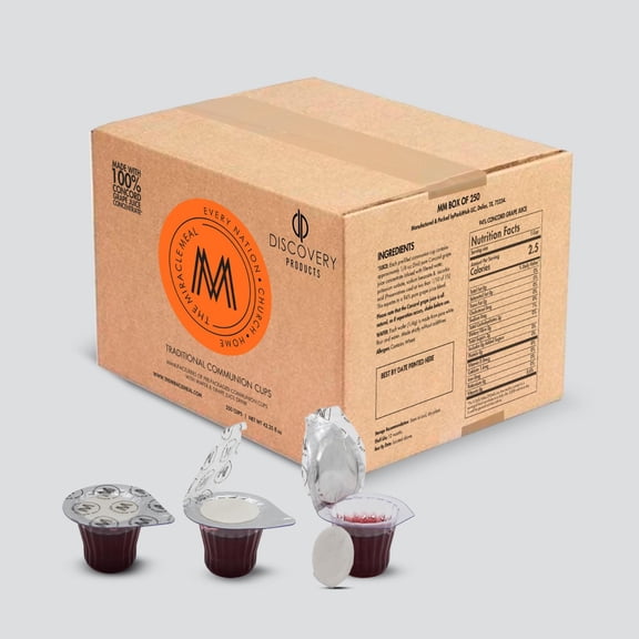 Pre-Filled Communion Cups with Wafer & Juice - Pack of 250