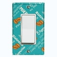 thumbnail image 1 of Metal Light Switch Plate Cover Mocha Coffee Beans Teal COF012, 1 of 13