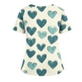 thumbnail image 4 of Garbnen Valentines Scrub Plus Size Heart Printed V Neck Short Sleeve Stretch Scrubs Women with Pocket Medical Designed Scrub Tops Women S-5XL, 4 of 4