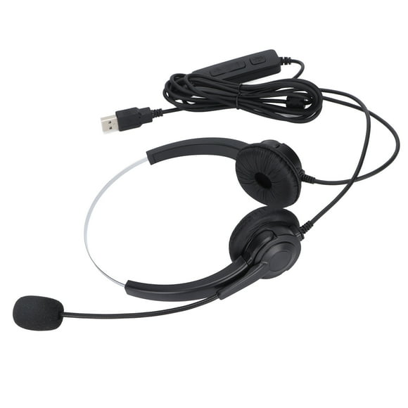 Headset, Integrated Headband Structure Call Center 330 Flexible USB Headset for Call Center for Customer Service for Online Courses