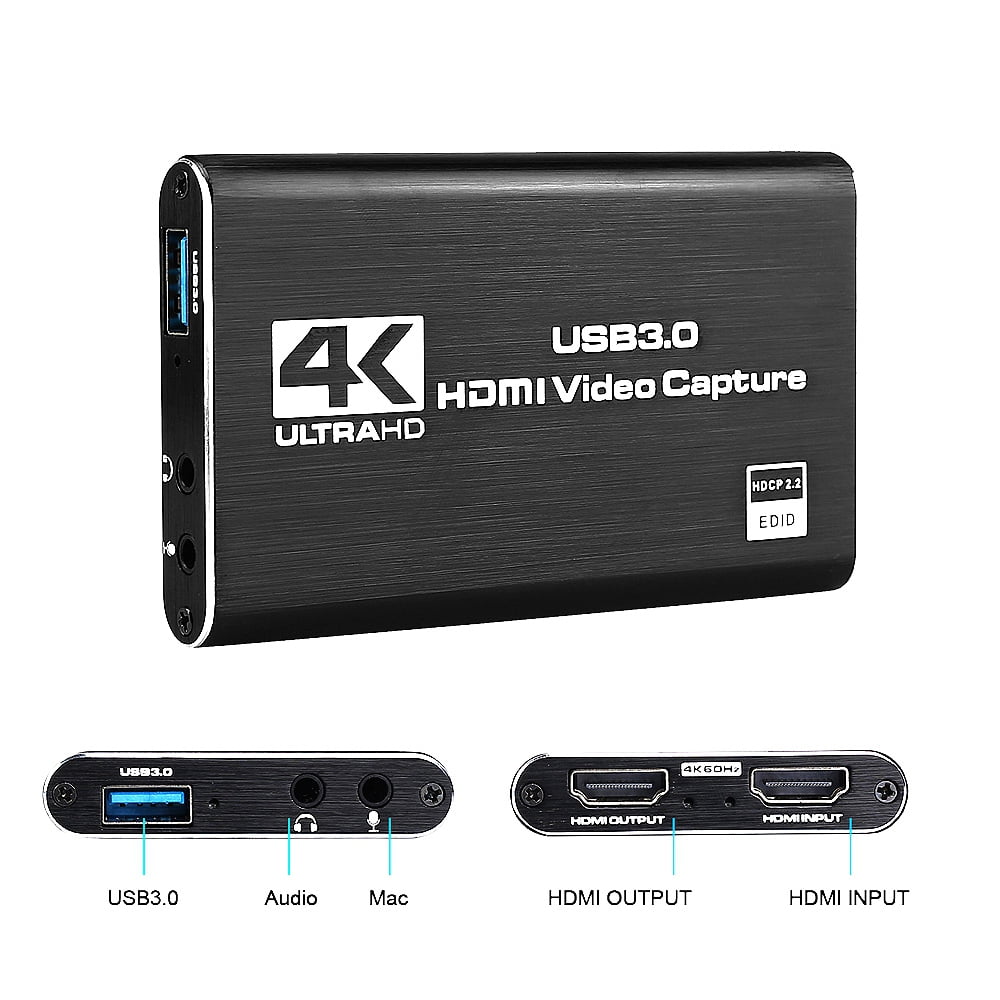 HDMI Video Capture Card 4K Screen Record 1080P 60FPS Game Capture Device
