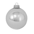 thumbnail image 2 of Glass Christmas Tree Ornaments - 80mm / 3.25" [4 Pieces] Designer Balls from Christmas By Krebs Seamless Hanging Holiday Decor (Bright Silver), 2 of 7