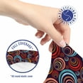 thumbnail image 5 of Abstract Office Chair Slipcover, Circular Spiral Oval Geometric Round with Swirls Retro Graphic, Protective Stretch Decorative Fabric Cover, Standard Size, Multicolor, by Ambesonne, 5 of 5