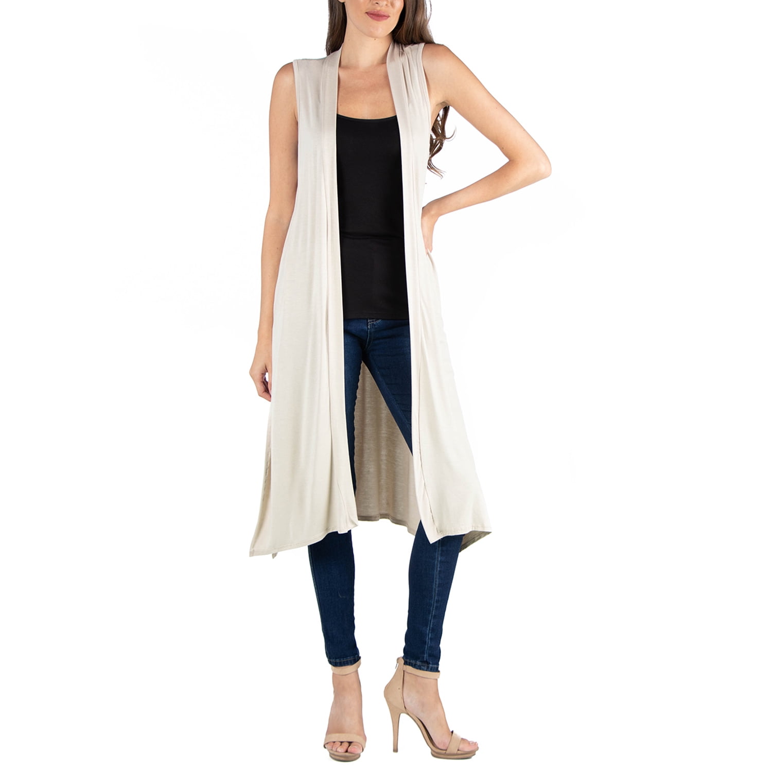 sleeveless maxi cardigan