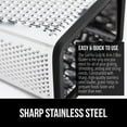 thumbnail image 5 of GORILLA GRIP Cheese Grater, BPA Free Stainless Steel Box Graters, Cheeses and Veggie Shredder, Black, 5 of 10