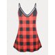 thumbnail image 3 of Top Cami de Talla Extra a Cuadros Rosegal  Camisetas sin mangas de talla grande, 3 of 5