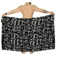 thumbnail image 5 of HAPPY BAY Men's Pareo Standard Vacation Sarong Full Beach Wrap One Size Jet, Floral Summer Vacation Aloha, 5 of 5