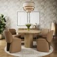 thumbnail image 7 of Breck Mid-Century Modern Curved Upholstered Dining Chair - Set of 2, 7 of 7