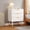 White, variant on Eastvita 3-Drawer Modern Wood Dresser for Bedroom Closet - Chest of Drawers/Cabinet Organizer Unit/Small Fluted Nightstands