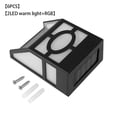 thumbnail image 1 of Luz de pared con energía solar, patio al aire libre, jardín, patio, lámpara de pared LED, lámpara de cubierta recargable, luz cálida 6 piezas Monstrate HA000803-01B, 1 of 5