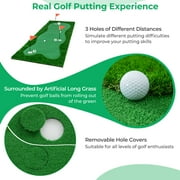 Costway 10 x 3.3 FT Golf Putting Green Professional Golf Training Mat with 2 Golf Balls