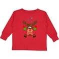 thumbnail image 3 of Inktastic Cute Christmas Reindeer with Red Nose, Ornaments and Bow Tie Boys or Girls Long Sleeve Toddler T-Shirt, 3 of 5